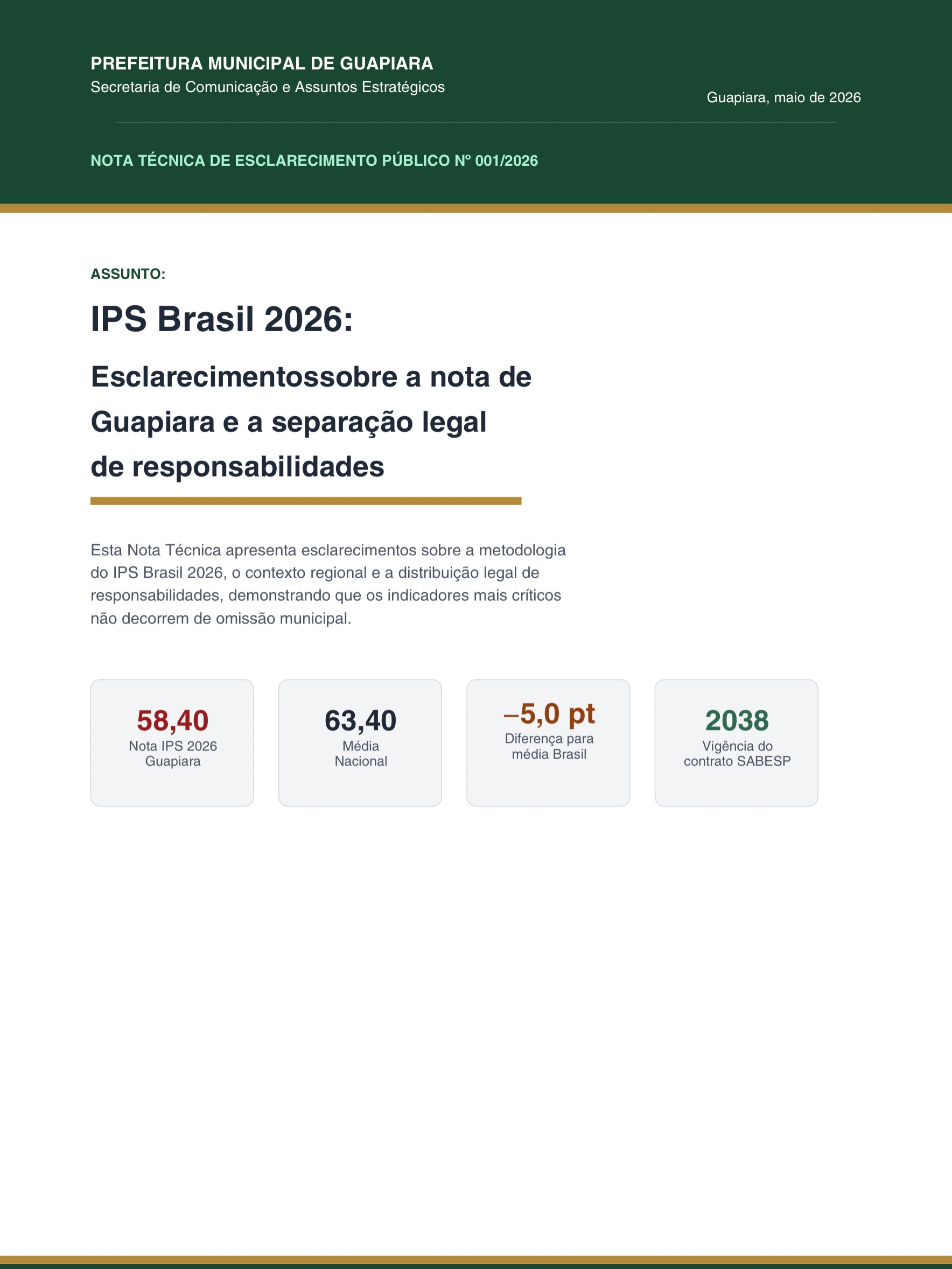 Post do instagram da Prefeitura de Mandirituba